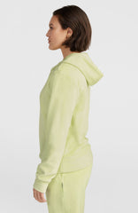 Velour Hoodie Fleece Women - Lime Wash