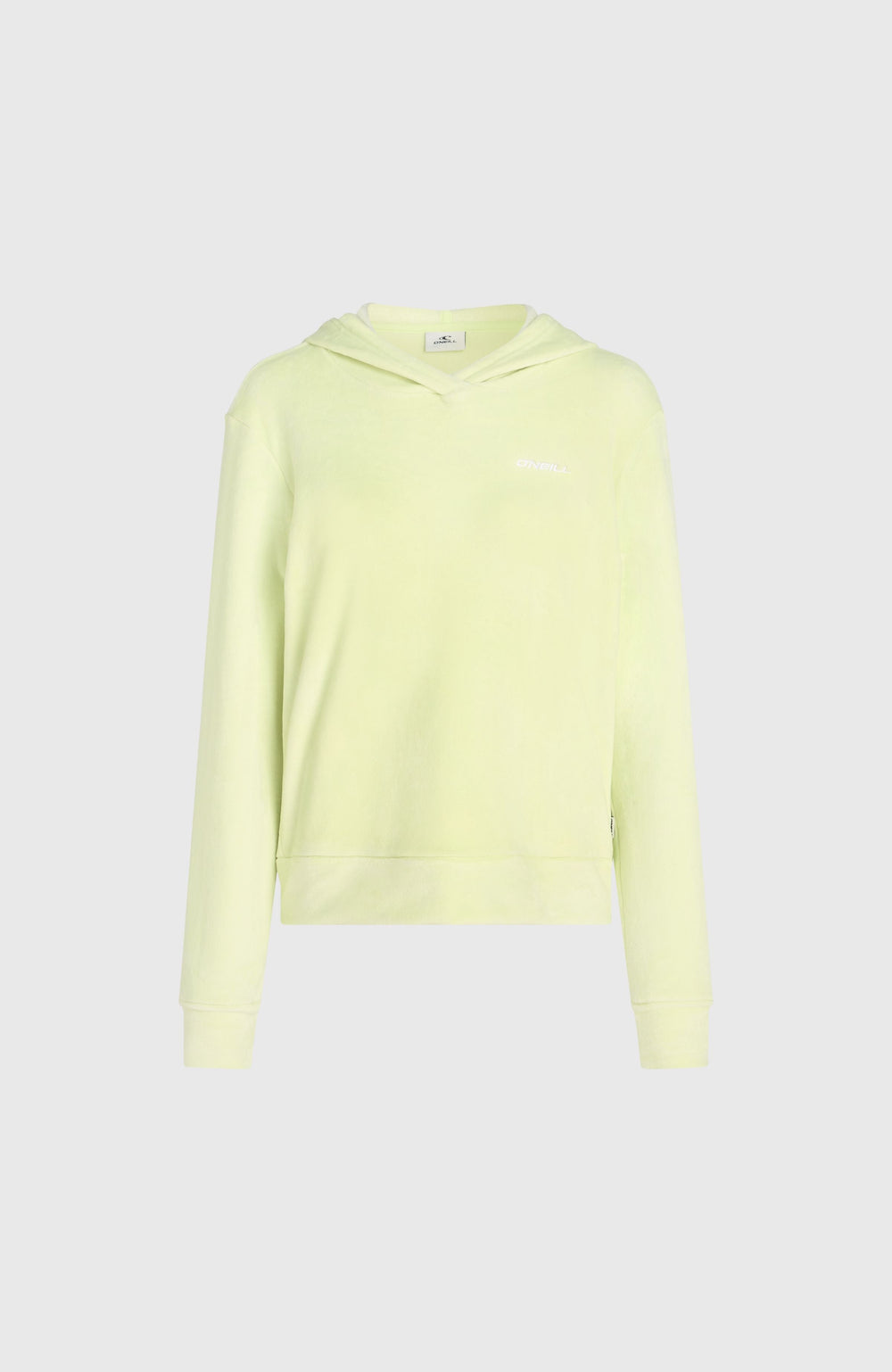 Velour Hoodie Fleece Women - Lime Wash
