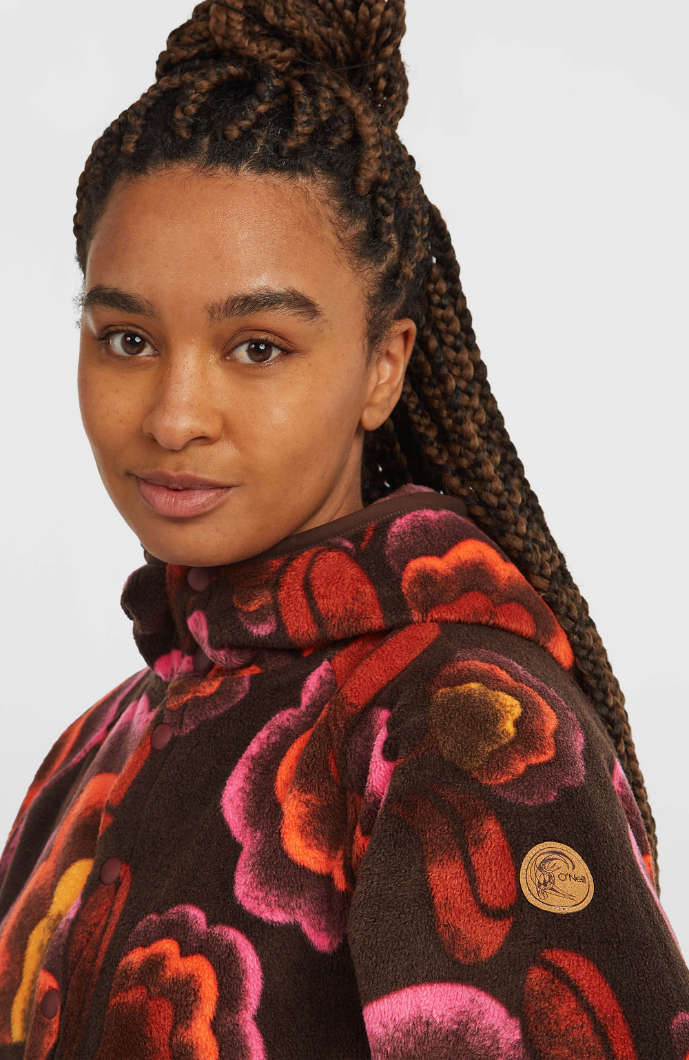 O'Riginals Superfleece Hoodie Women - Brown Originals Flower
