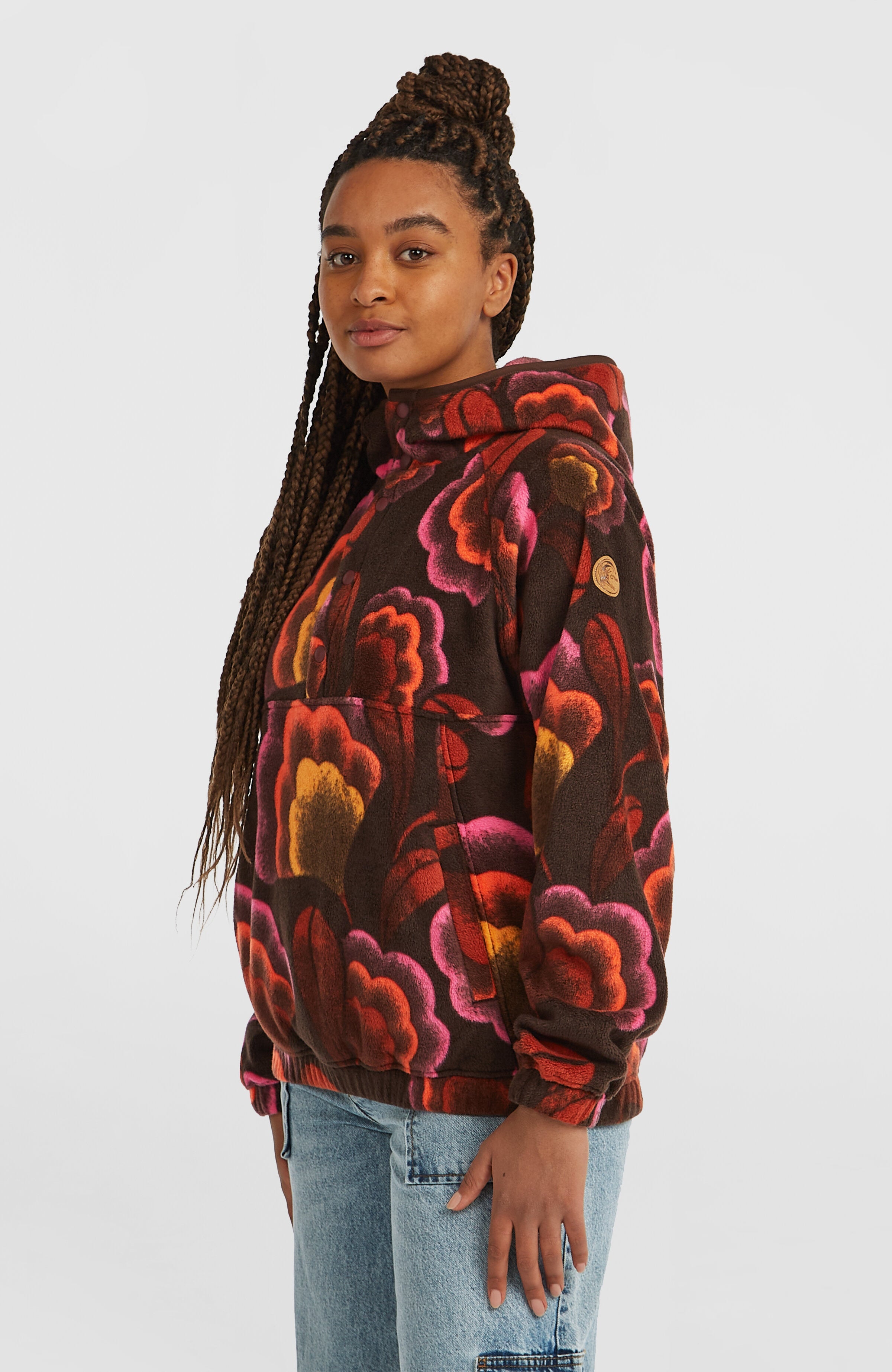 O'Riginals Superfleece Hoodie Women - Brown Originals Flower