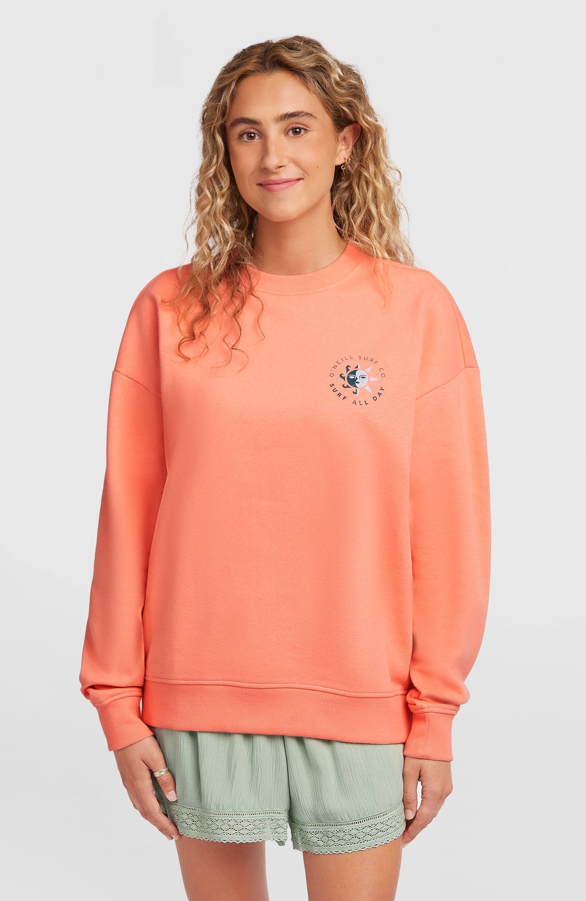 Summer Musthave Crewneck Sweatshirt Women - Funky Peach