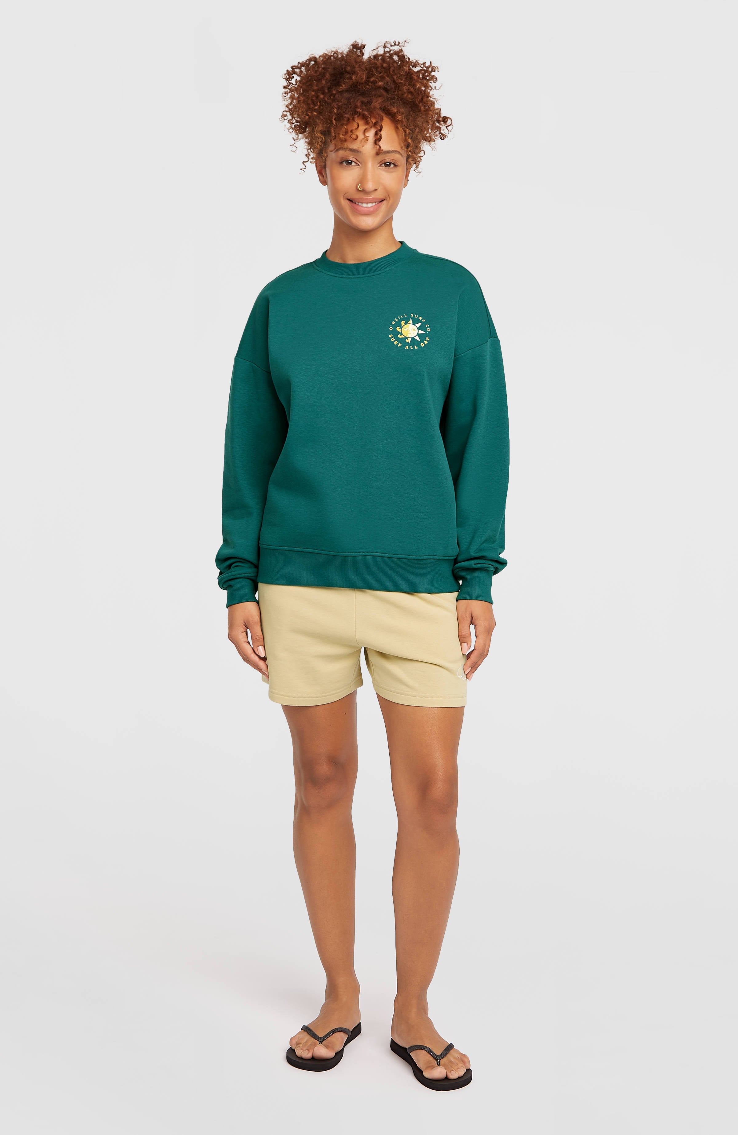 Summer Musthave Crewneck Sweatshirt Women - Botanical Heat