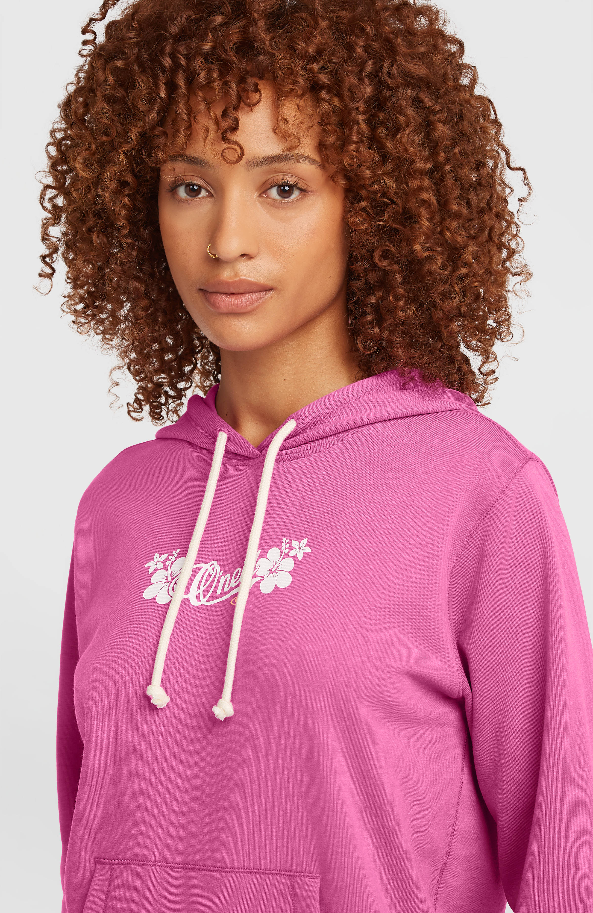 Essentials Script Hoodie Women - Electric Fuschia