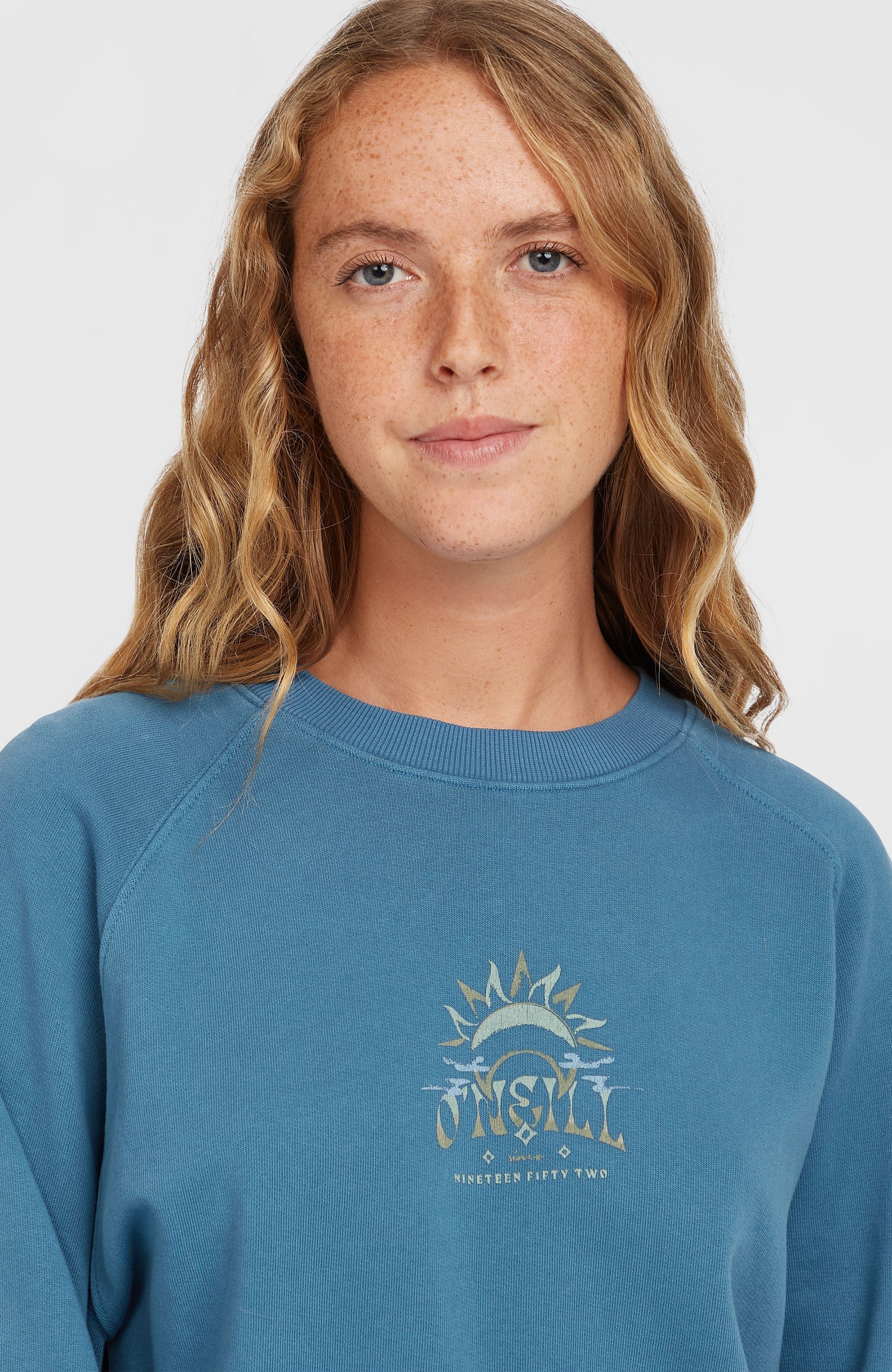 Beach Vintage Crew Sweatshirt Women - Copen Blue