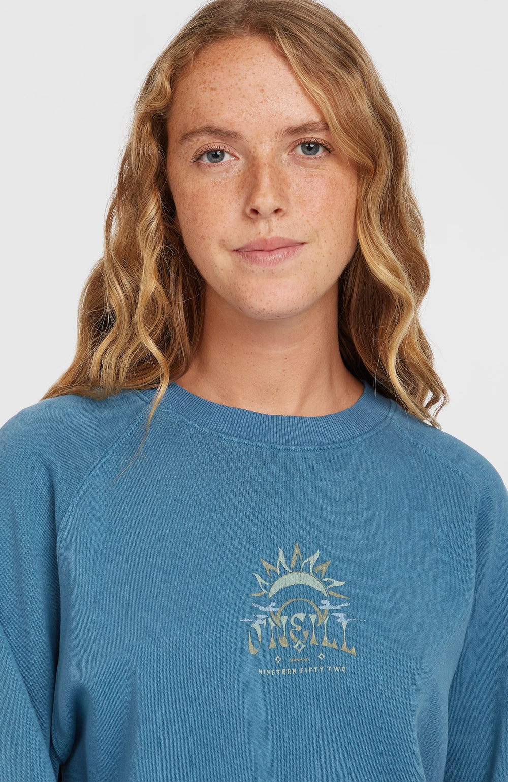 Beach Vintage Crew Sweatshirt Women - Copen Blue