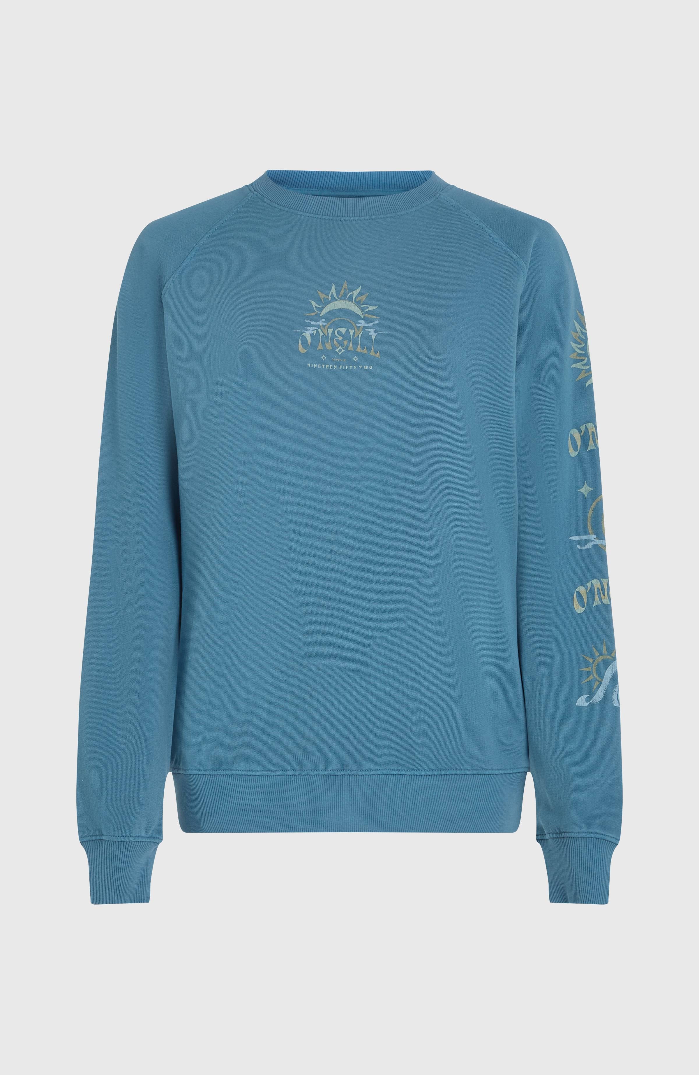 Beach Vintage Crew Sweatshirt Women - Copen Blue