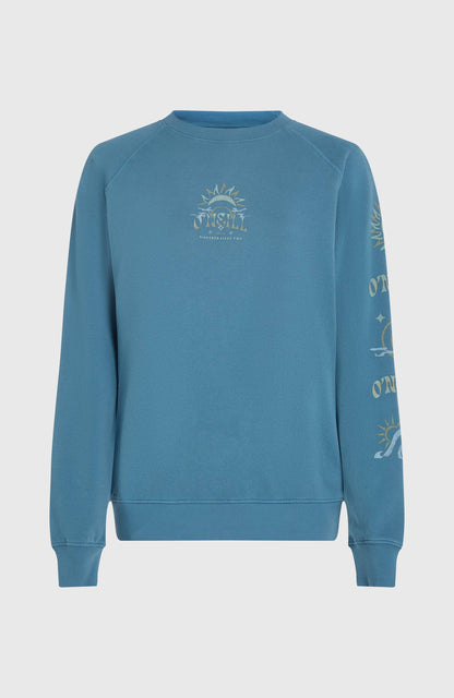 Beach Vintage Crew Sweatshirt Women - Copen Blue