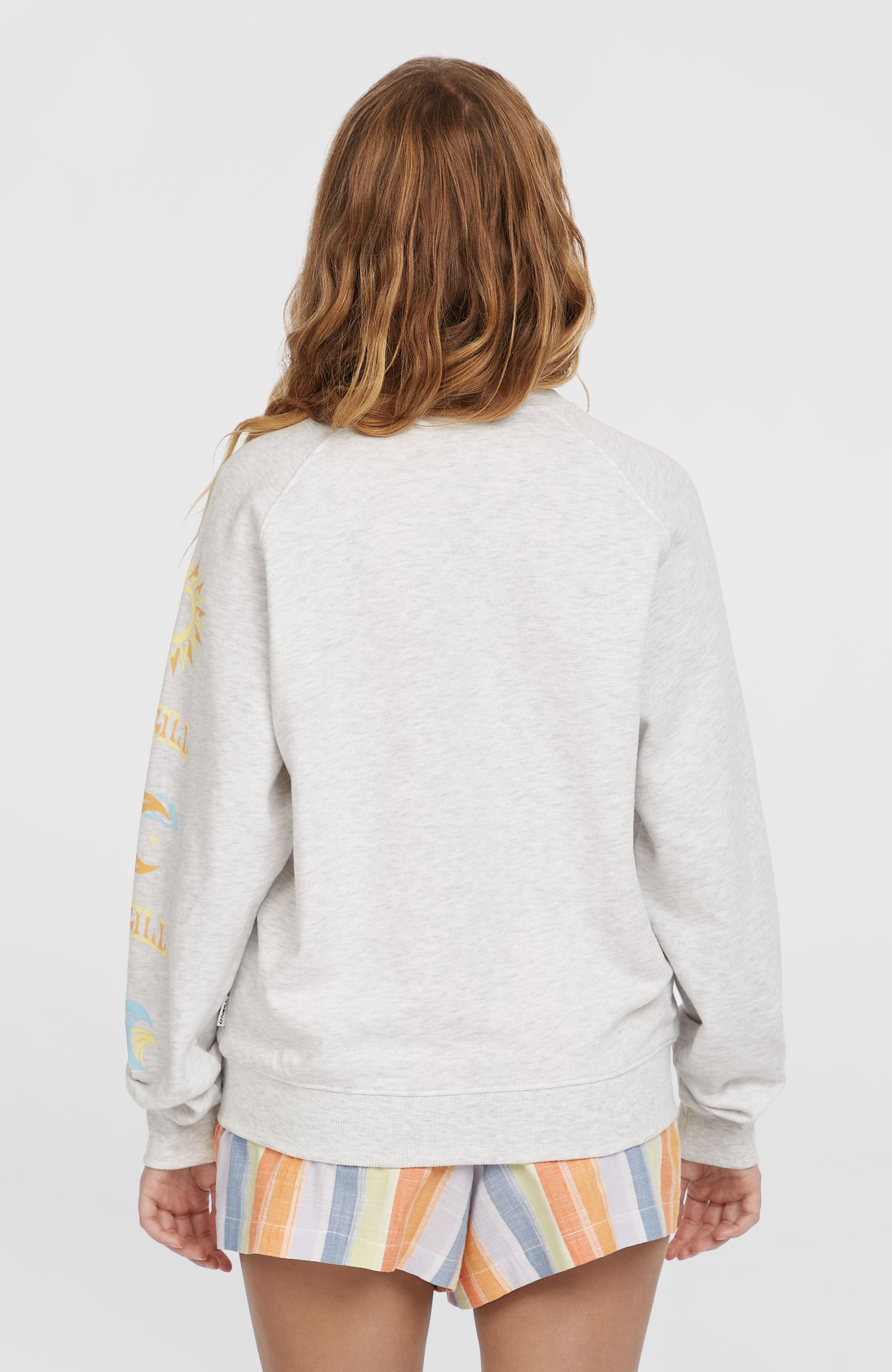 Beach Vintage Crew Sweatshirt Women - White Melange