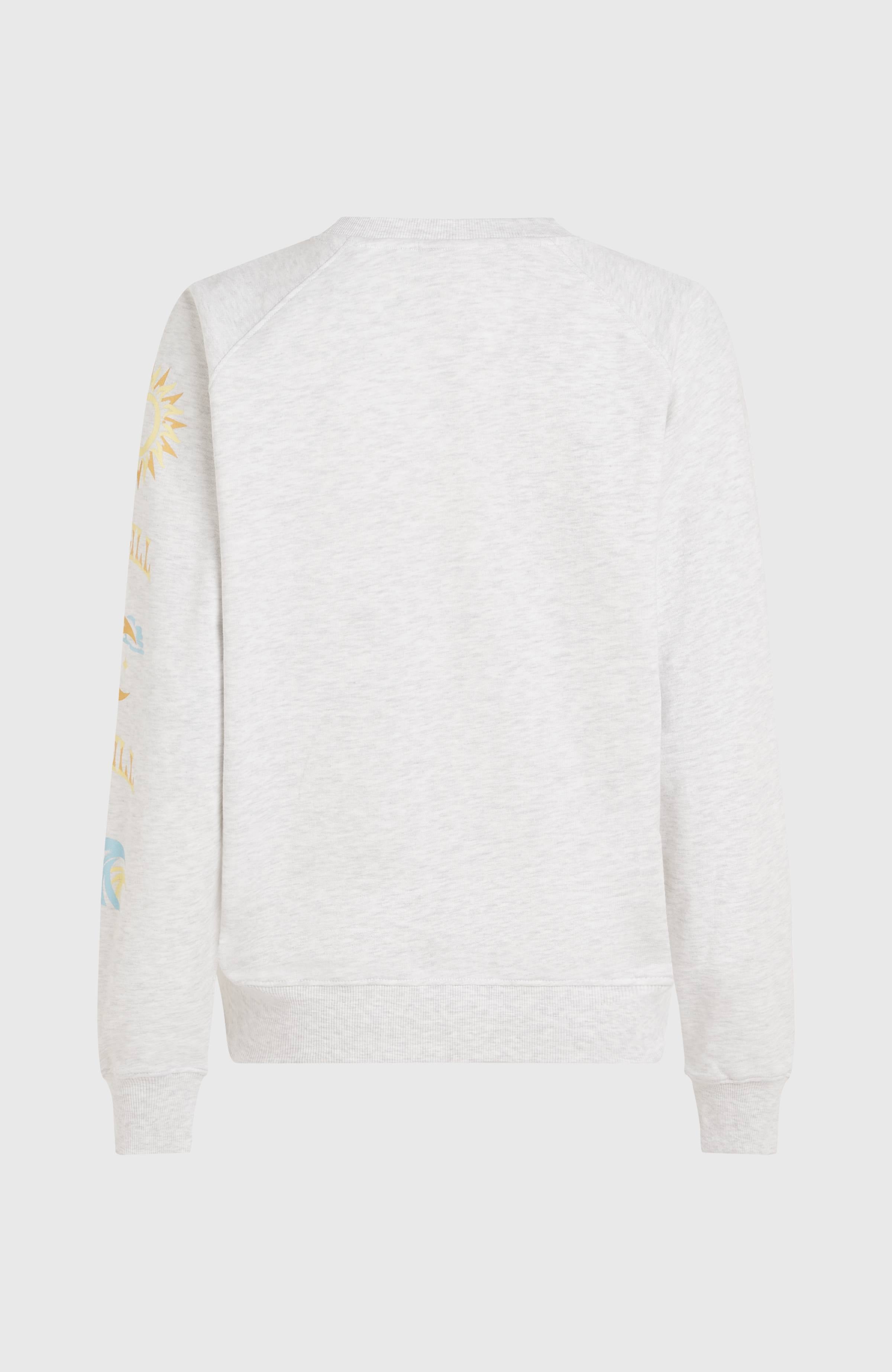 Beach Vintage Crew Sweatshirt Women - White Melange