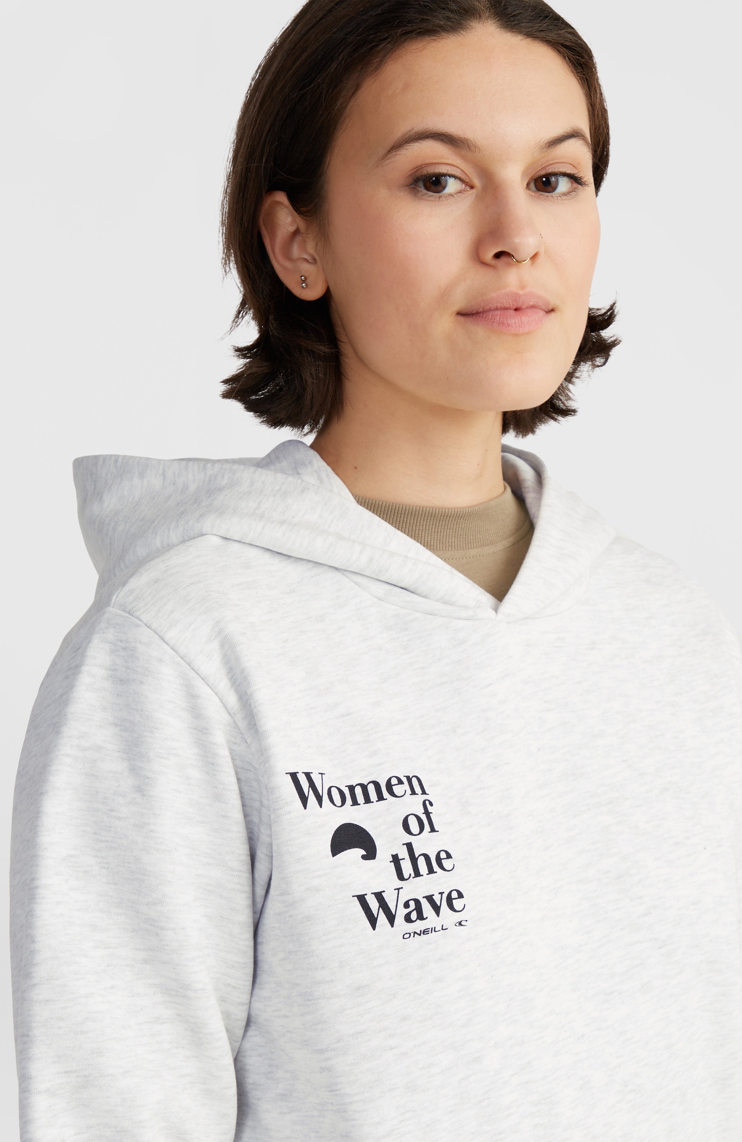 Women of the Wave Hoodie Women - White Melange