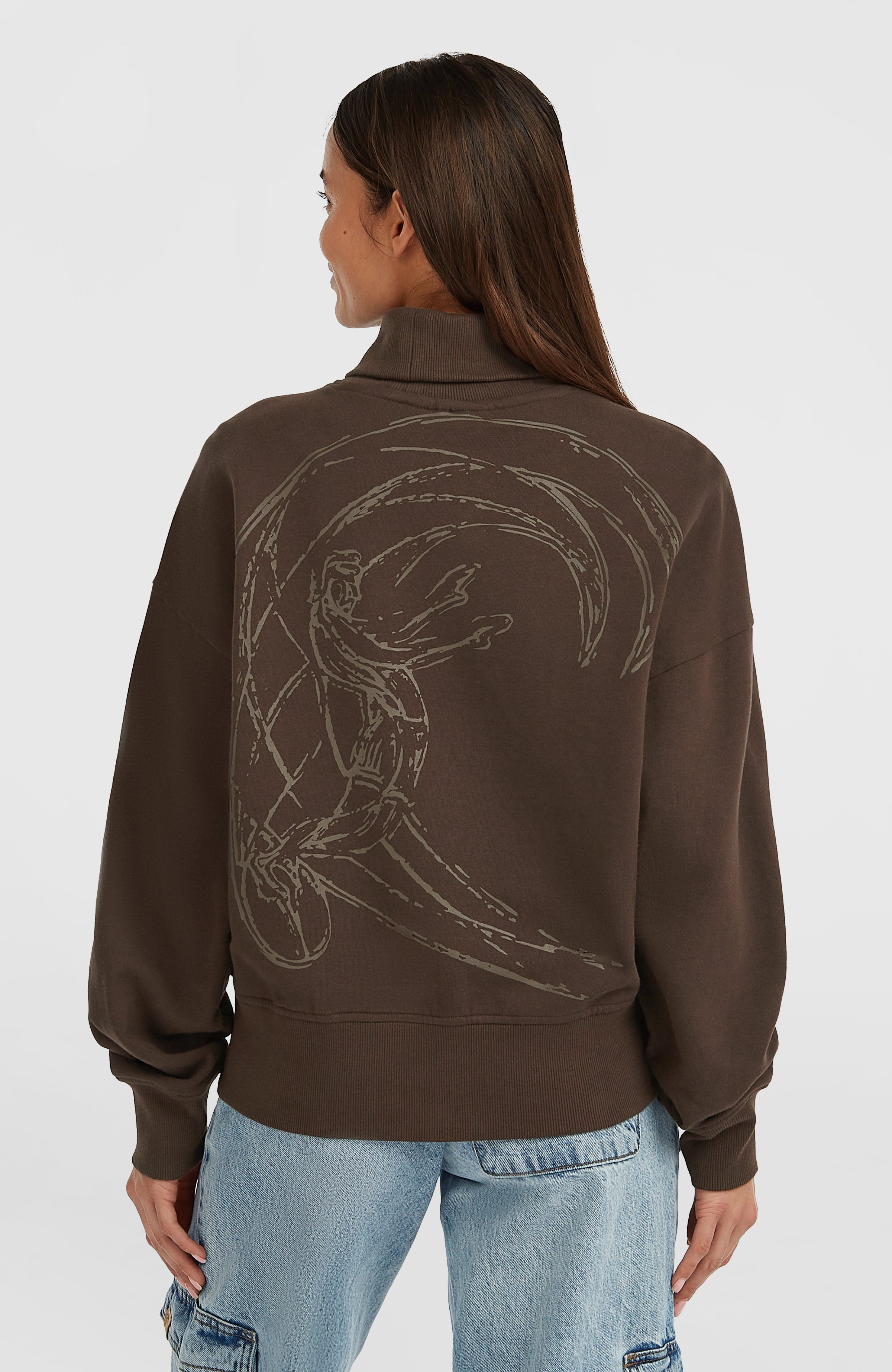 O'Riginals High-Neck Crew Sweatshirt Women - Coffee Bean