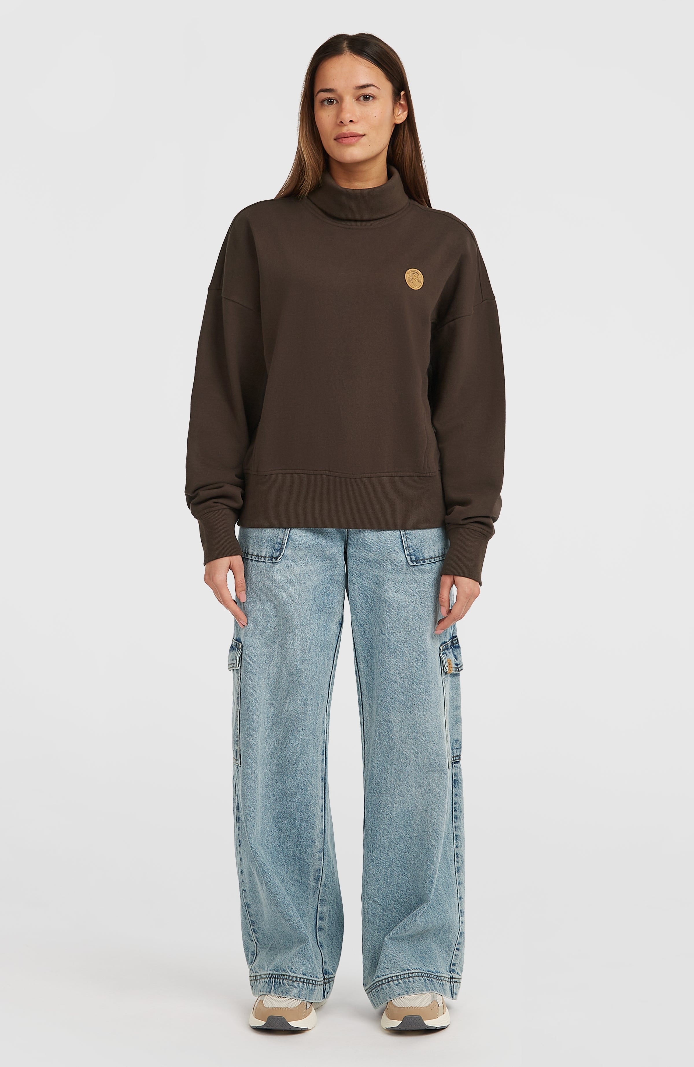 O'Riginals High-Neck Crew Sweatshirt Women - Coffee Bean