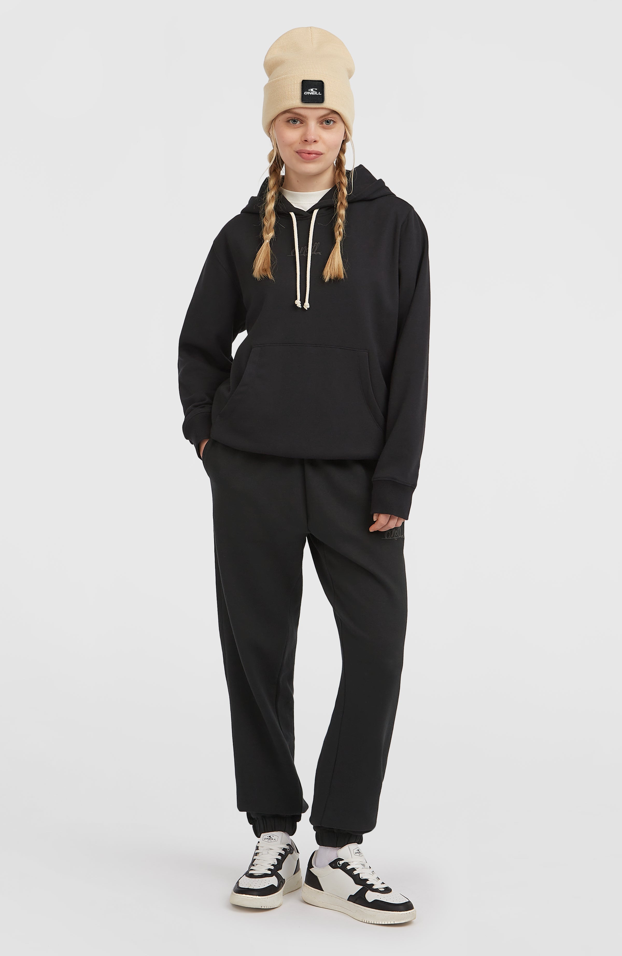 Essentials Script Hoodie Women - Black Out