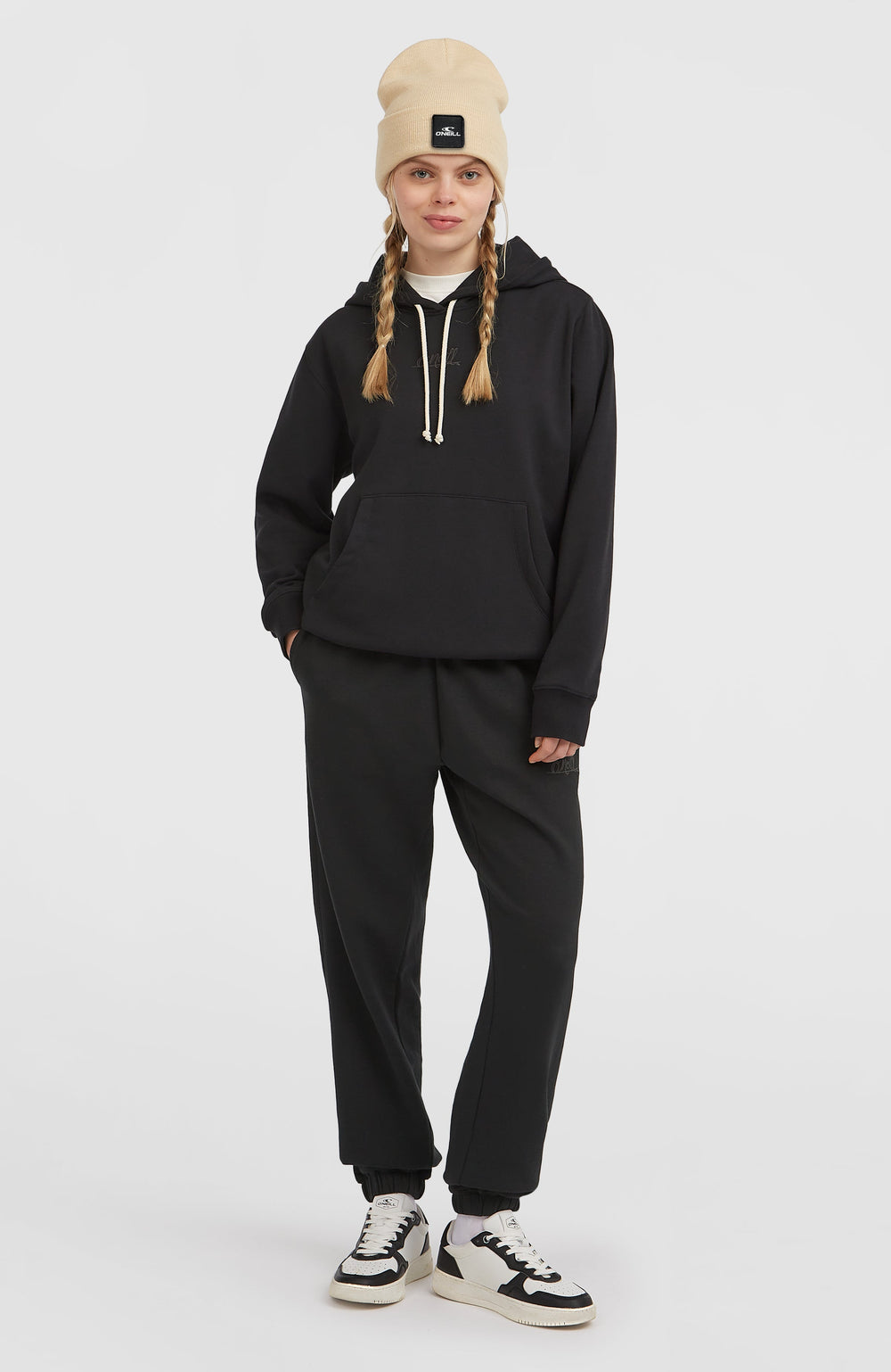 Essentials Script Hoodie Women - Black Out