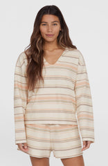 Bavaro Hoodie Women - White Bavarro Stripe