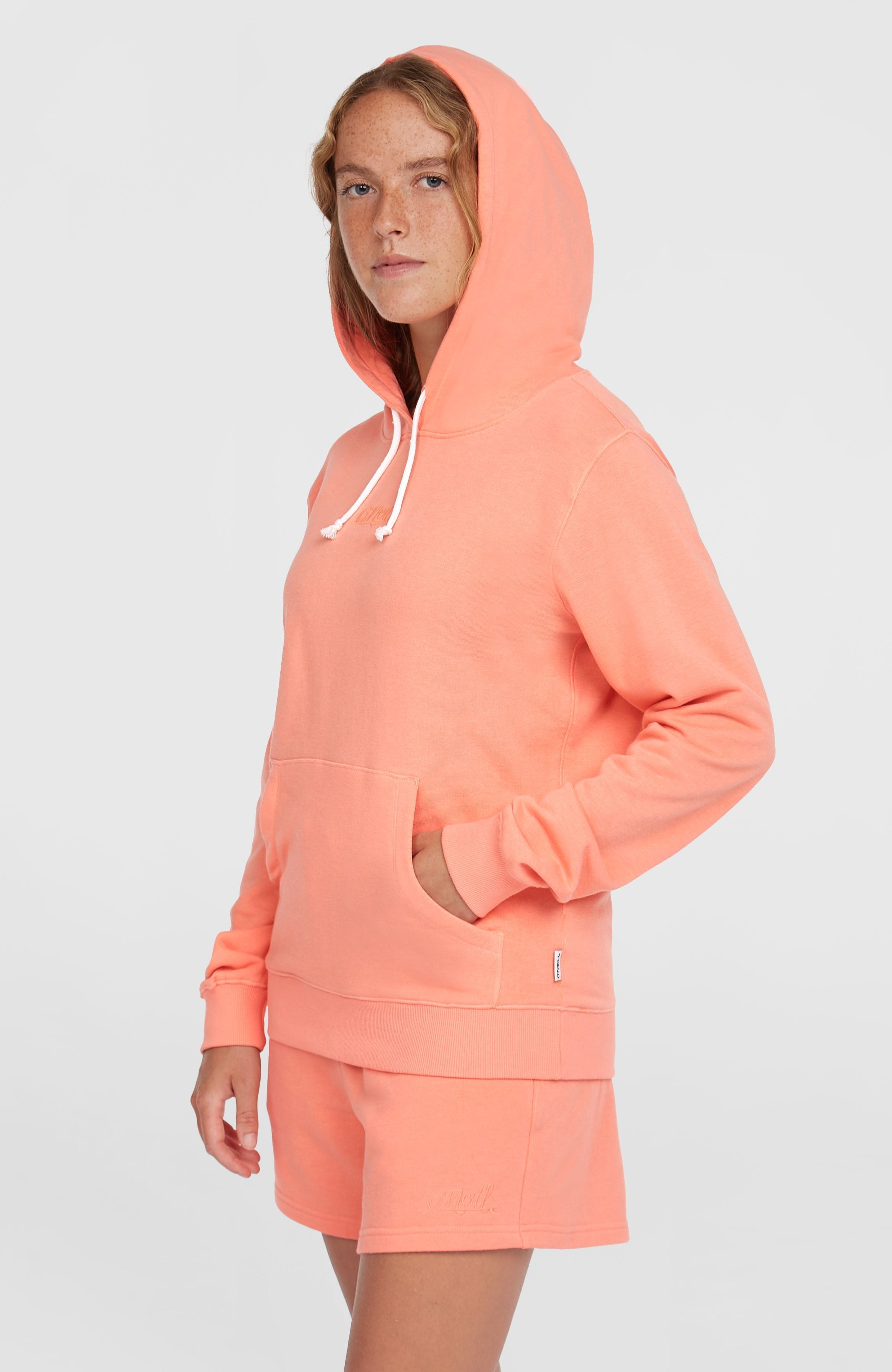 Essentials O'Neill Script Hoodie Women - Coral Pink