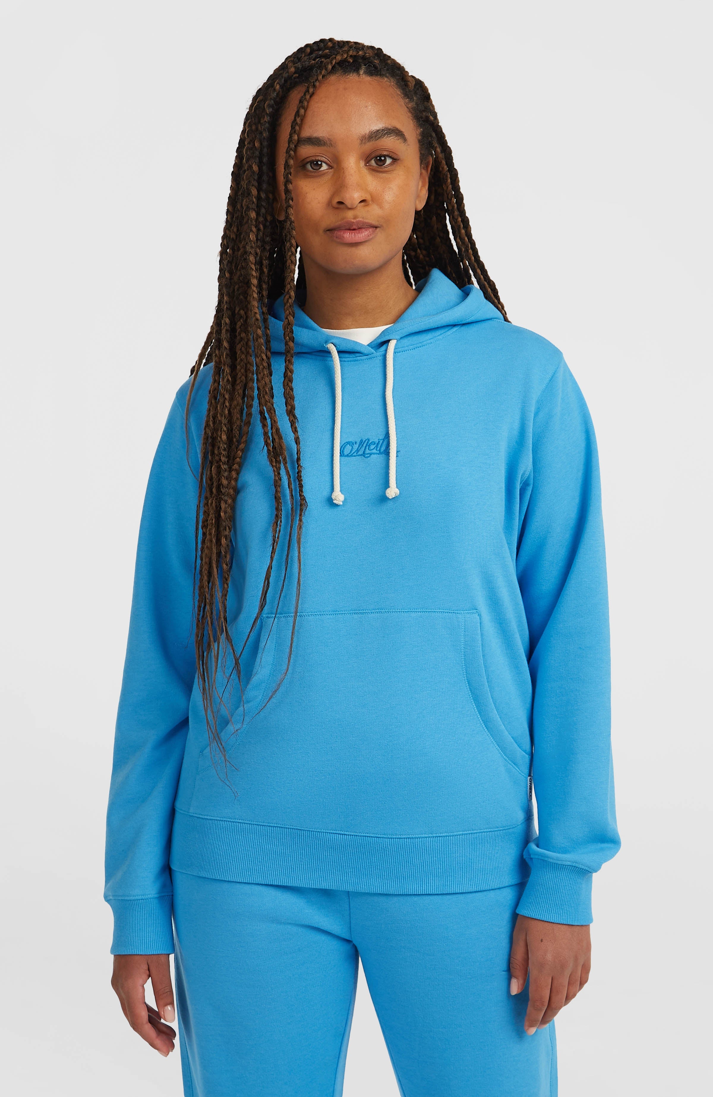 Essentials Script Hoodie Women - Blue Poppy