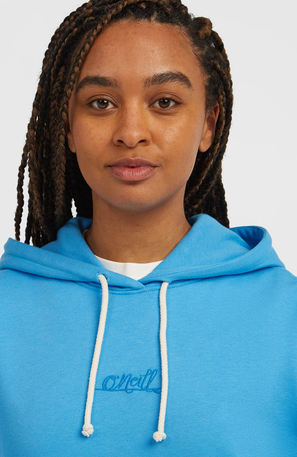 Essentials Script Hoodie Women - Blue Poppy
