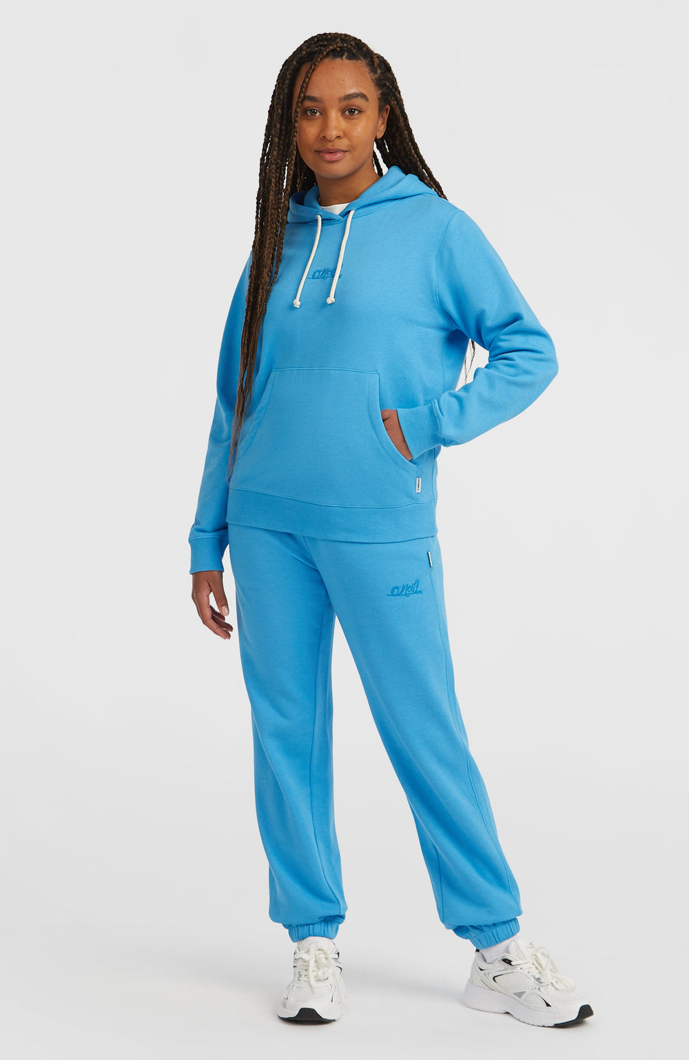 Essentials Script Hoodie Women - Blue Poppy