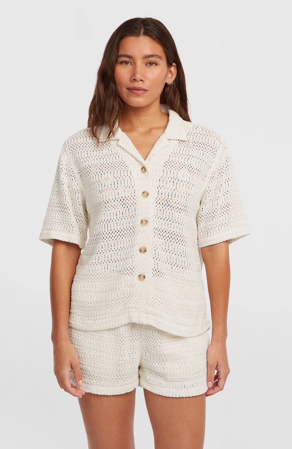 O'Riginals Crochet Shirt Women - Snow White