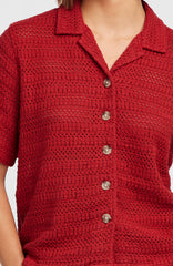 O'Riginals Crochet Shirt Women - Midnight Poppy