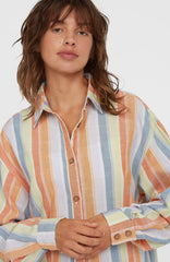 Beach Vintage Long Shirt Women - Vintage Stripe