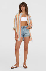 Beach Vintage Long Shirt Women - Vintage Stripe