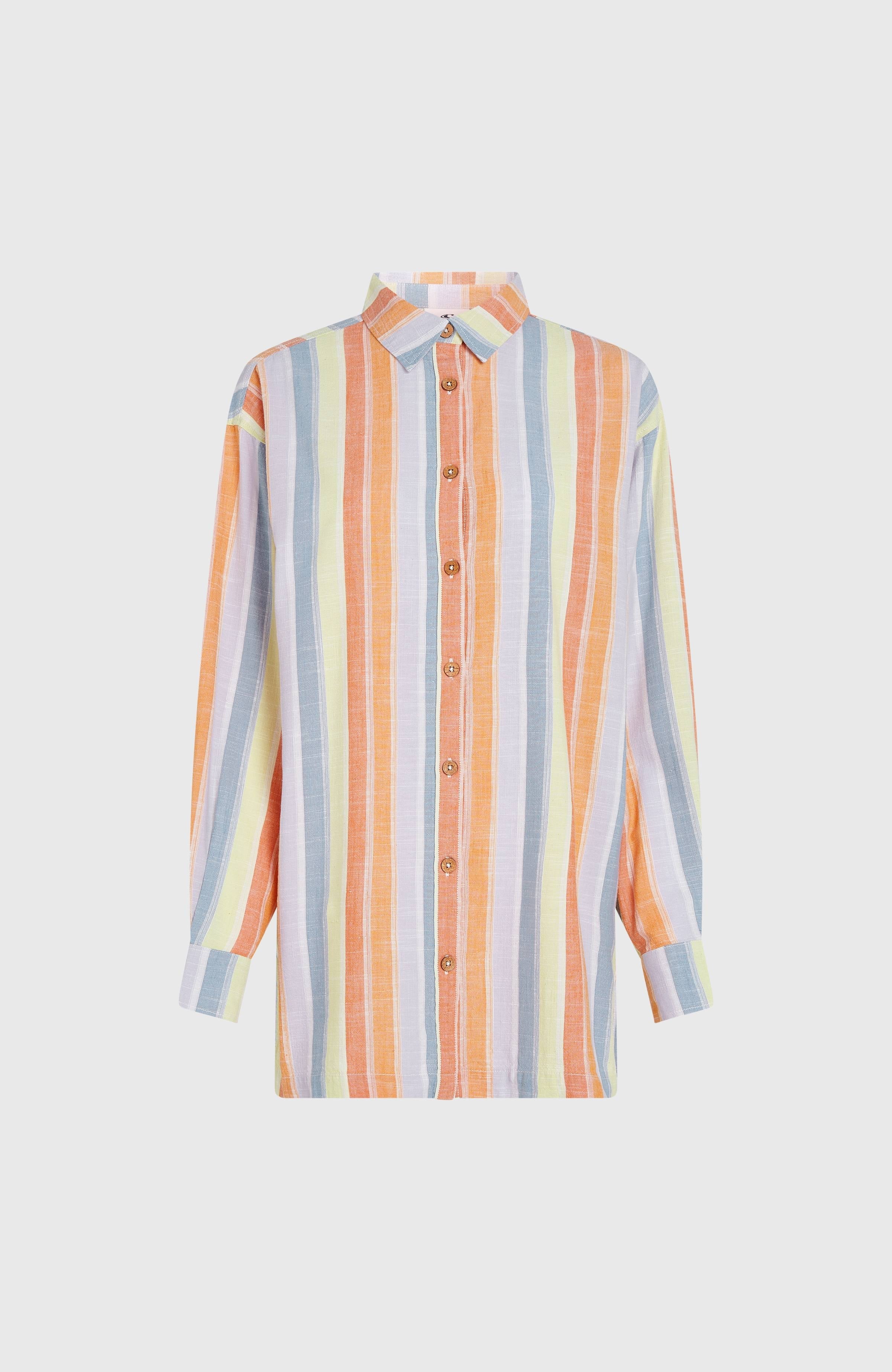 Beach Vintage Long Shirt Women - Vintage Stripe