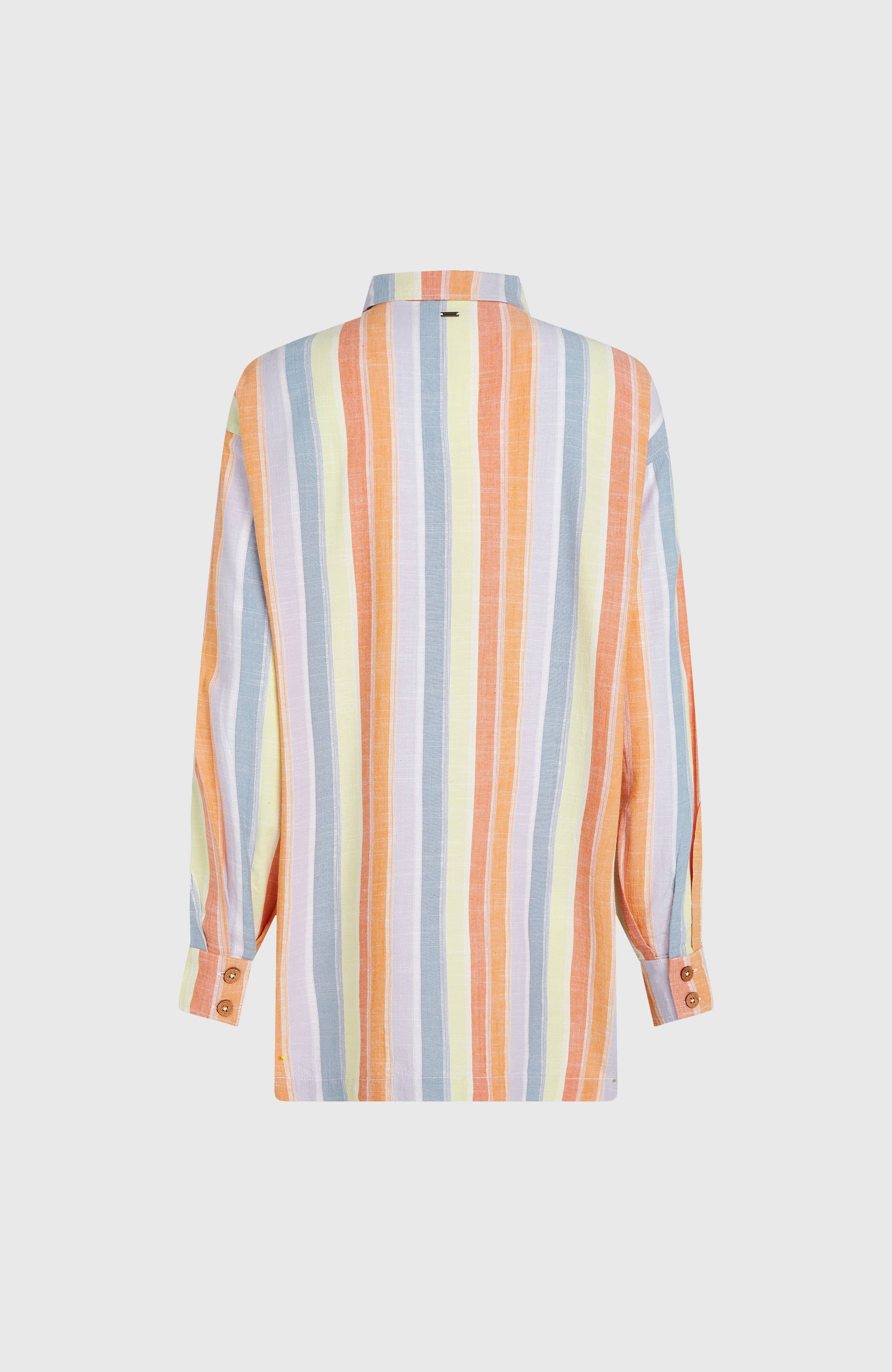 Beach Vintage Long Shirt Women - Vintage Stripe