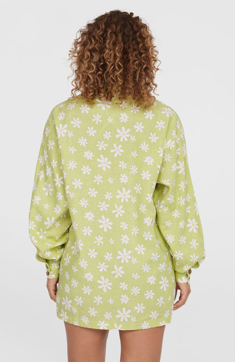 Beach Vintage Long Shirt Women - Green Daisyline