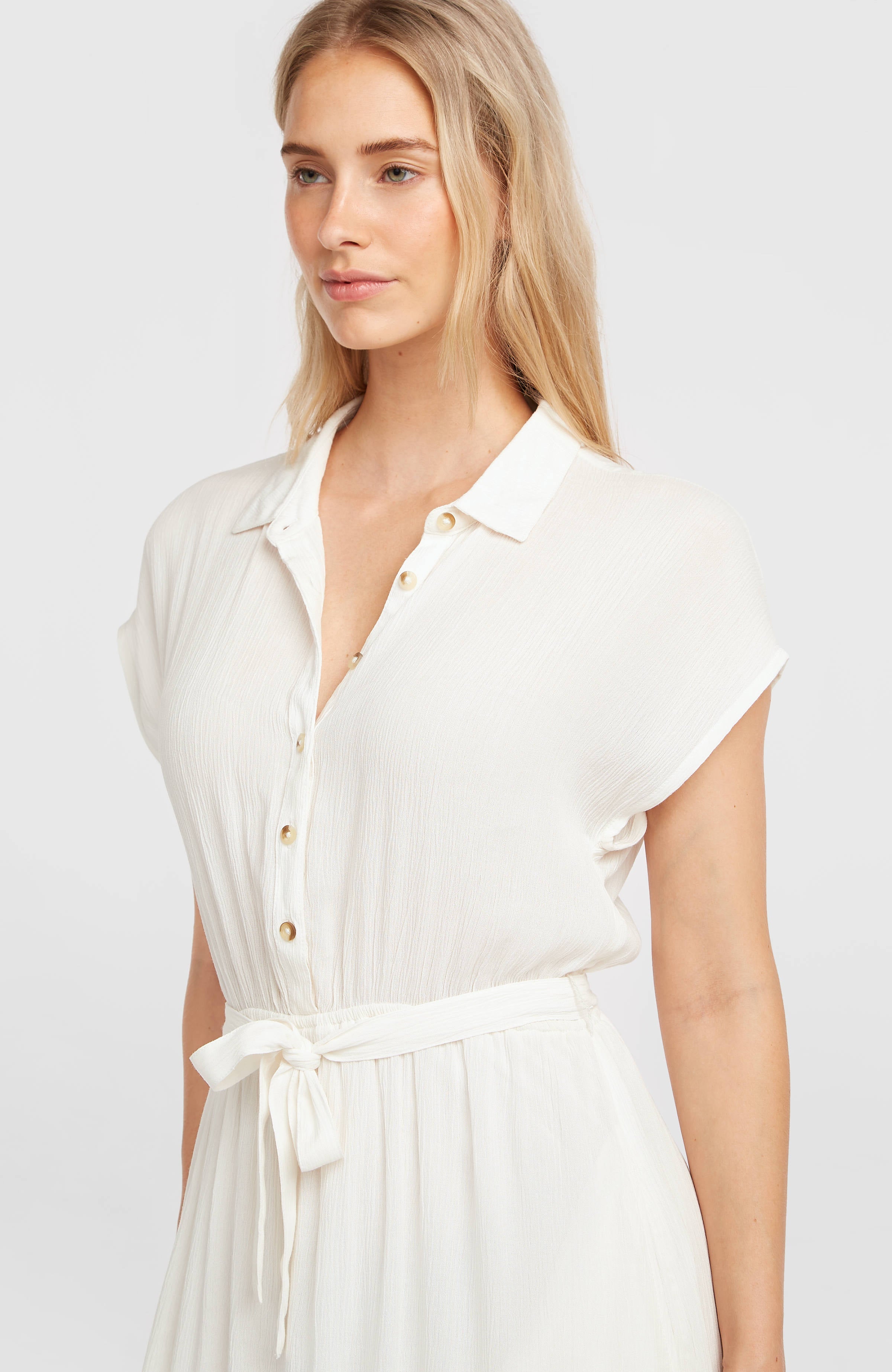 Lori Maxi Shirt Dress Women - Snow White