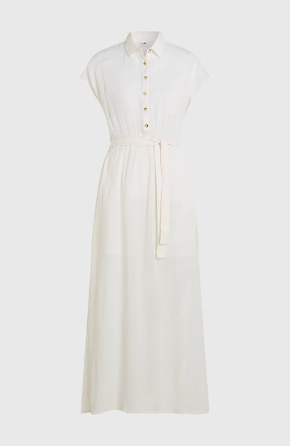Lori Maxi Shirt Dress Women - Snow White