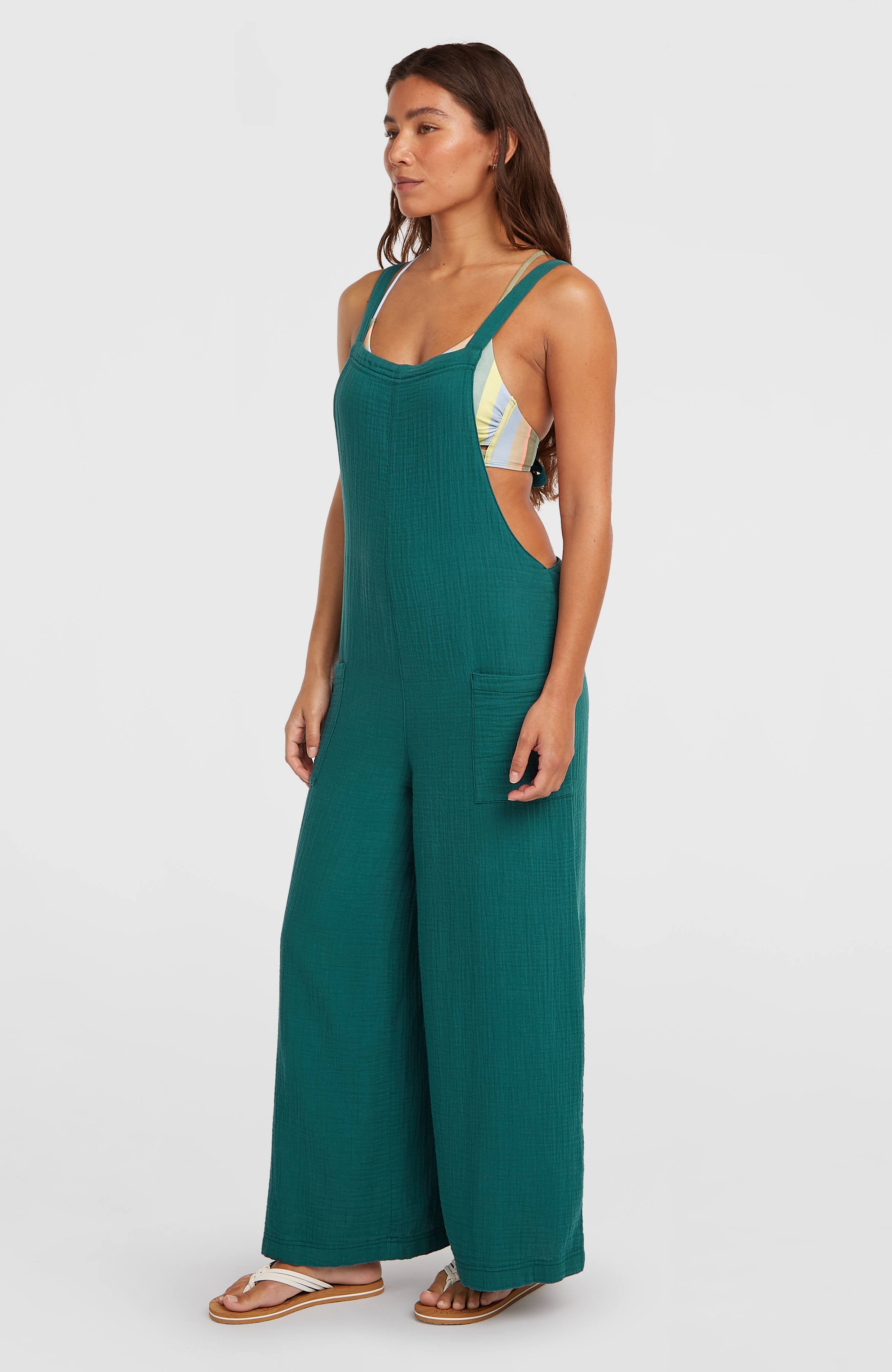 Brenda Structured Dungaree Women - Botanical Heat