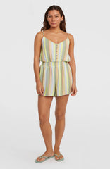 Thin Strap Buttoned Romper Women - Multi Must Haves Stripe