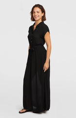 Lori Maxi Shirt Dress Women - Black Out