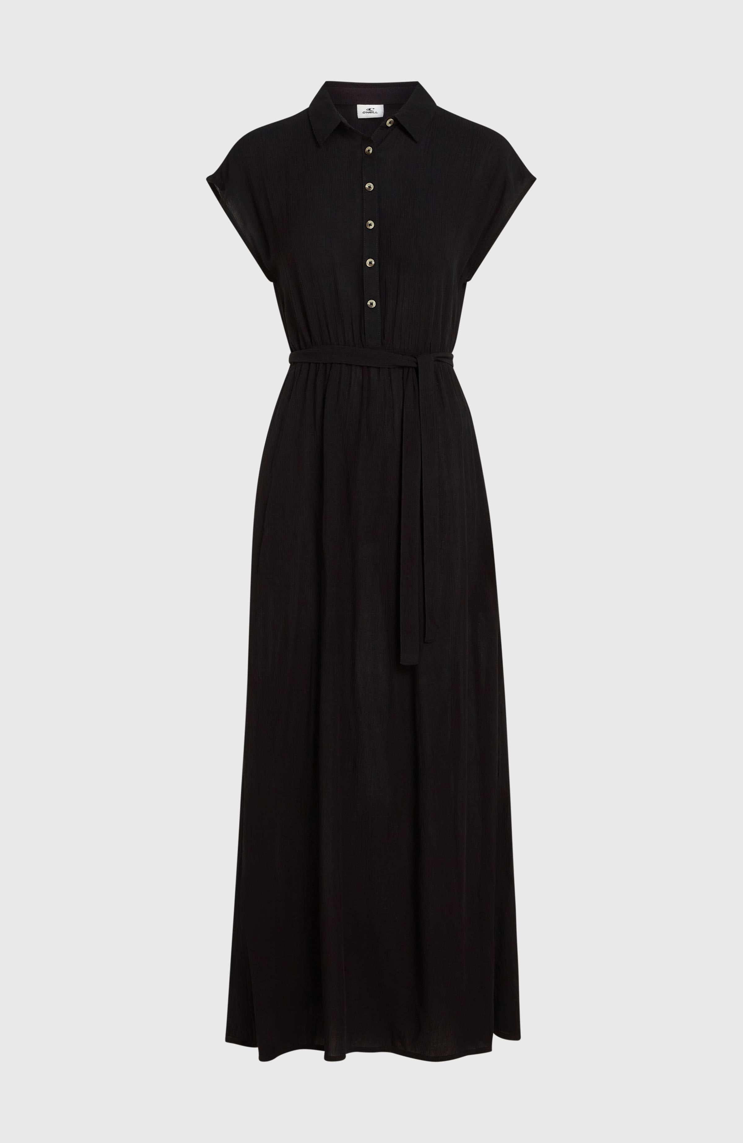 Lori Maxi Shirt Dress Women - Black Out