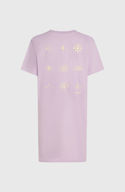 Women of the Wave T-Shirt Dress Women - Pale Lavender