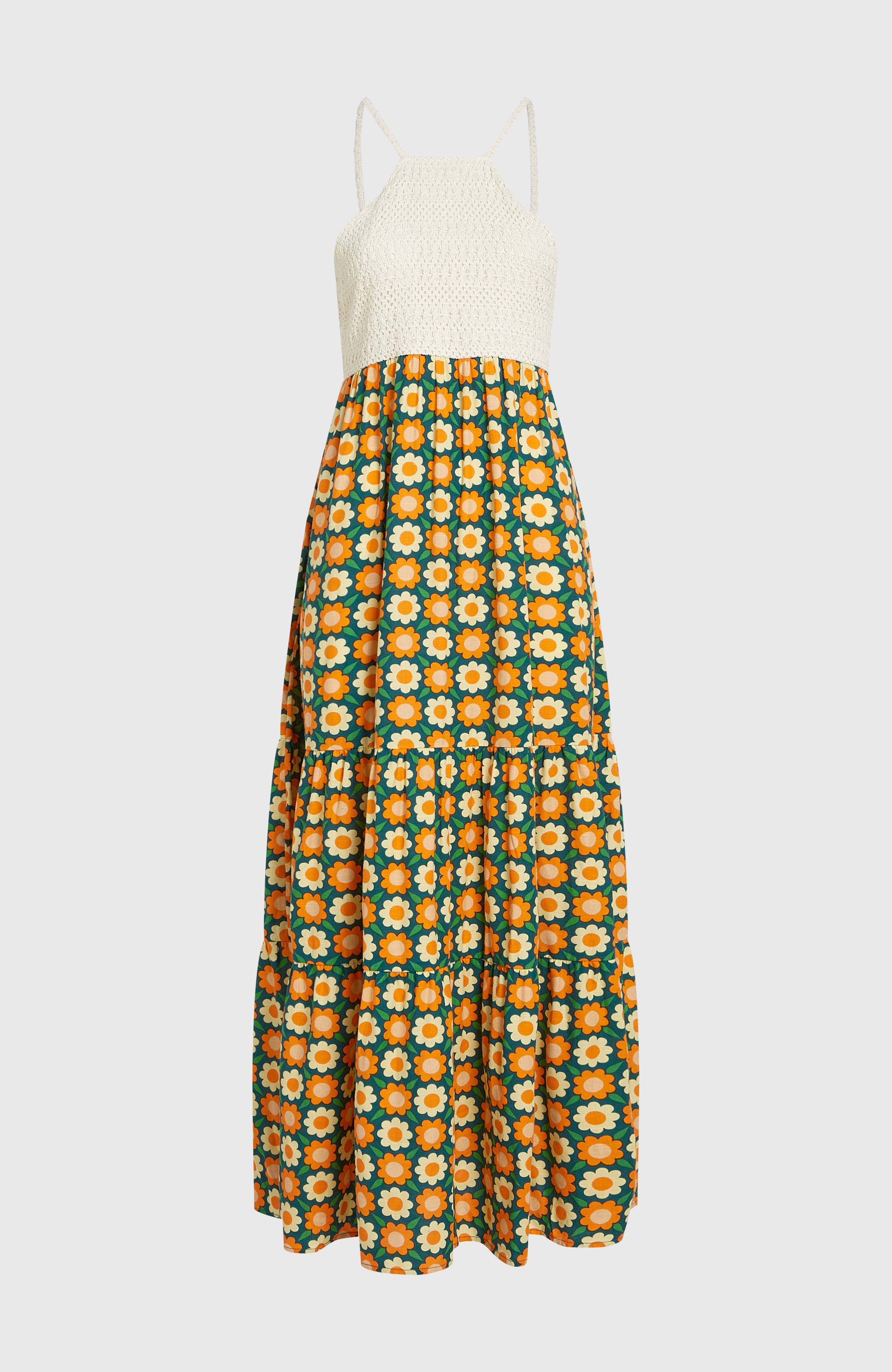 O'Riginals Maxi Dress Women - Green Retro Flower