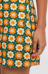 O'Riginals Playsuit Women - Green Retro Flower
