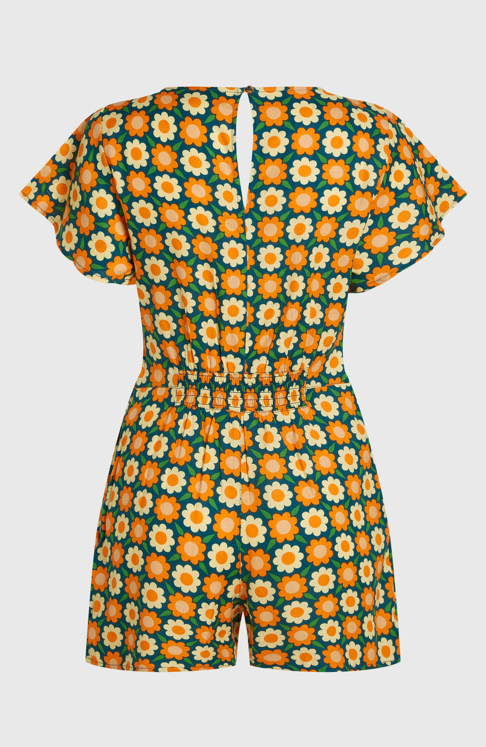 O'Riginals Playsuit Women - Green Retro Flower