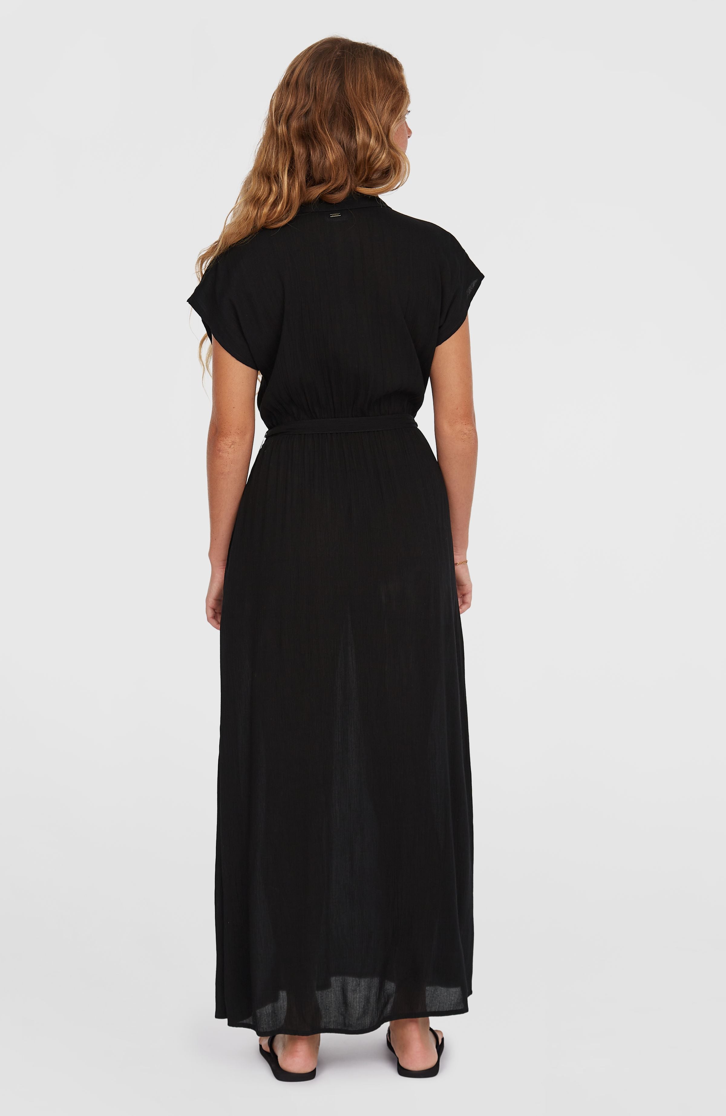 Lori Maxi Shirt Dress Women - Black Out