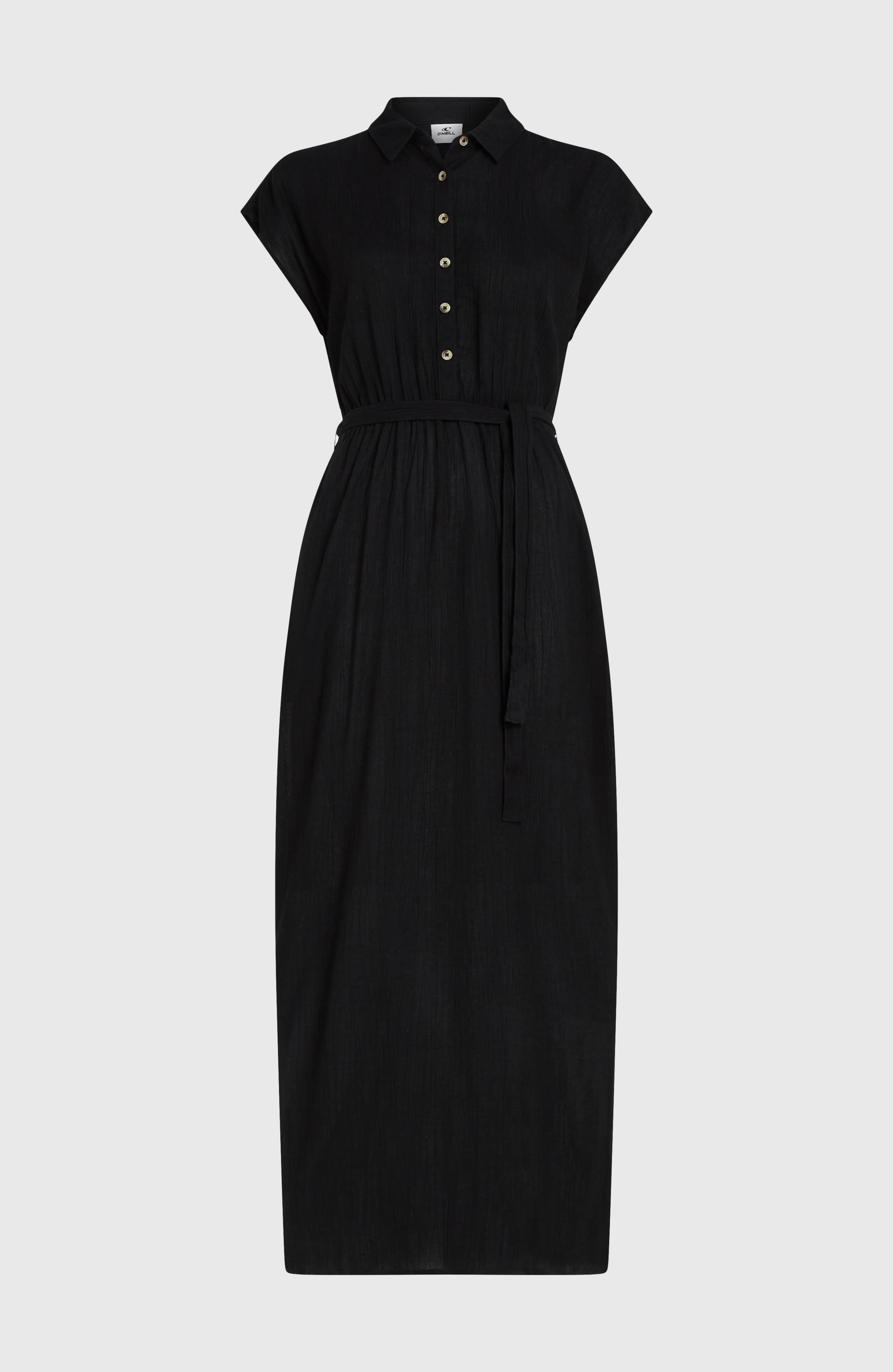 Lori Maxi Shirt Dress Women - Black Out