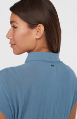 Lori Maxi Shirt Dress Women - Copen Blue
