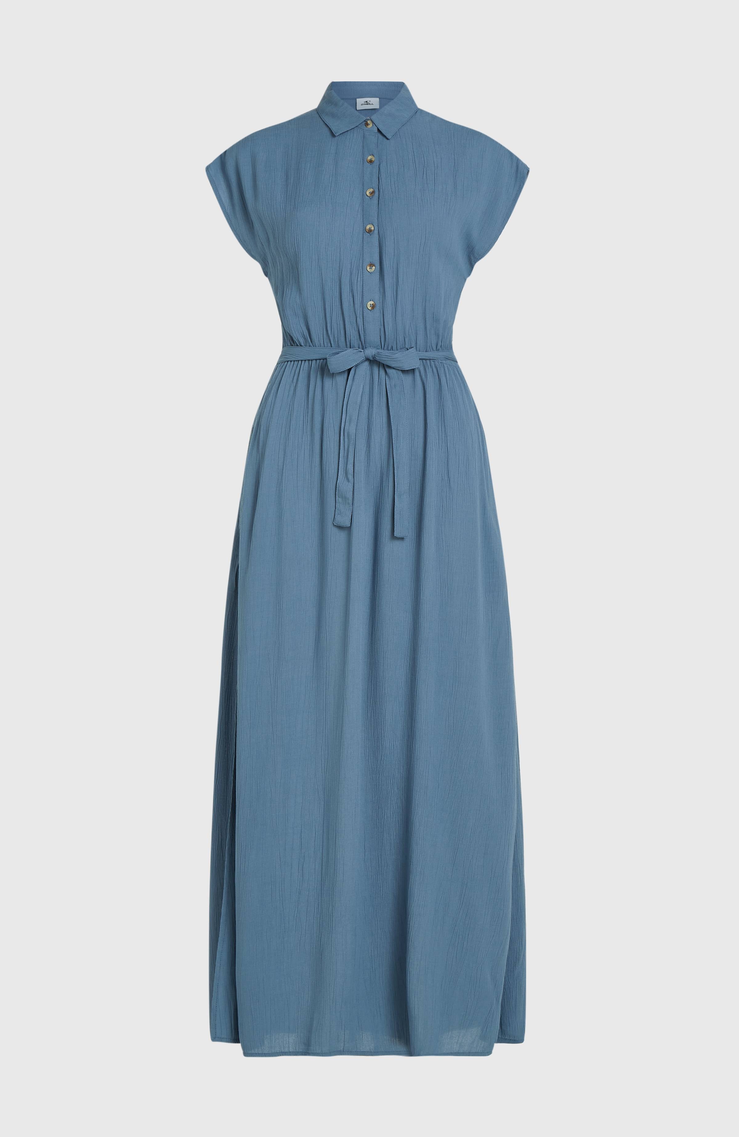 Lori Maxi Shirt Dress Women - Copen Blue