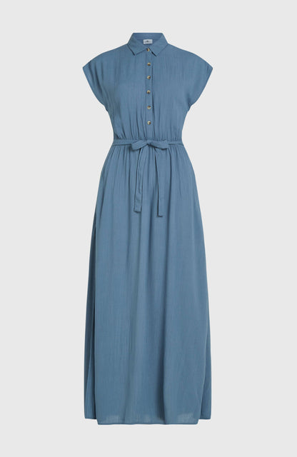 Lori Maxi Shirt Dress Women - Copen Blue