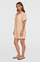 Women of the Wave Romper Women - White Abstract Wave