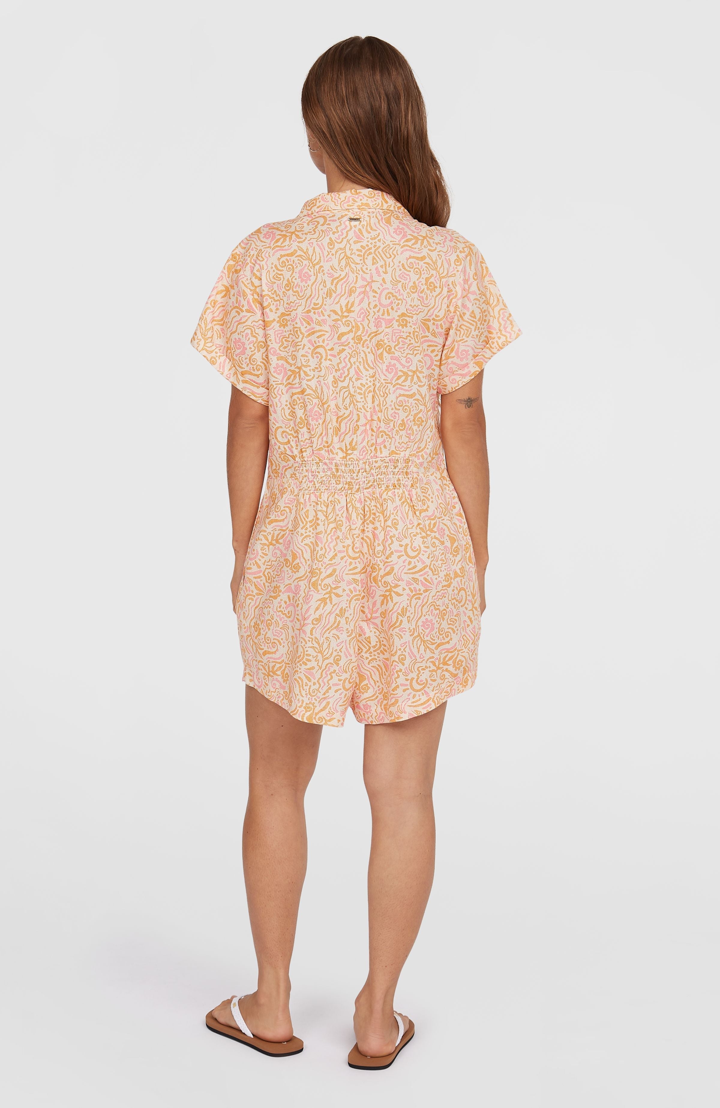 Women of the Wave Romper Women - White Abstract Wave