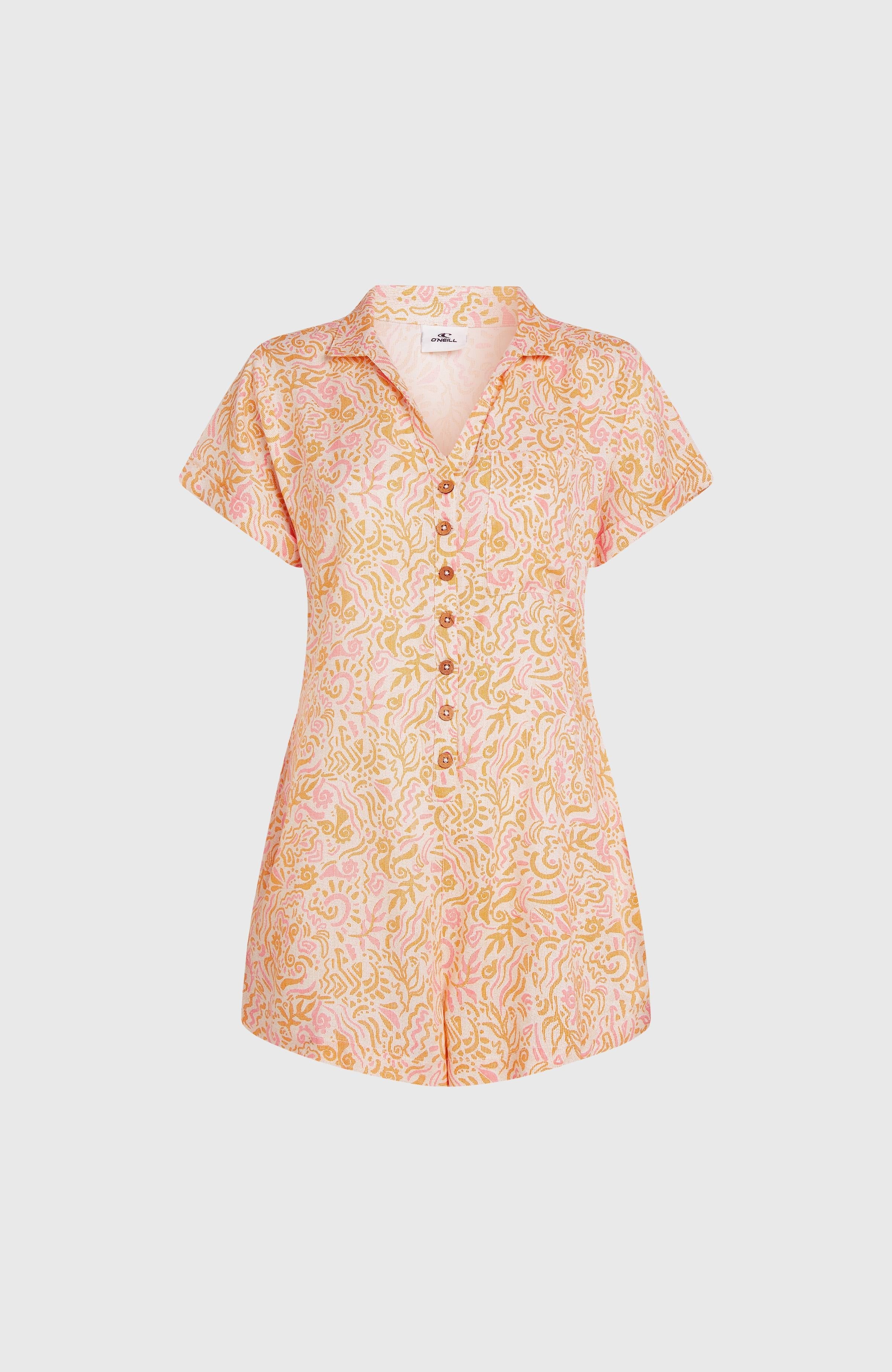 Women of the Wave Romper Women - White Abstract Wave