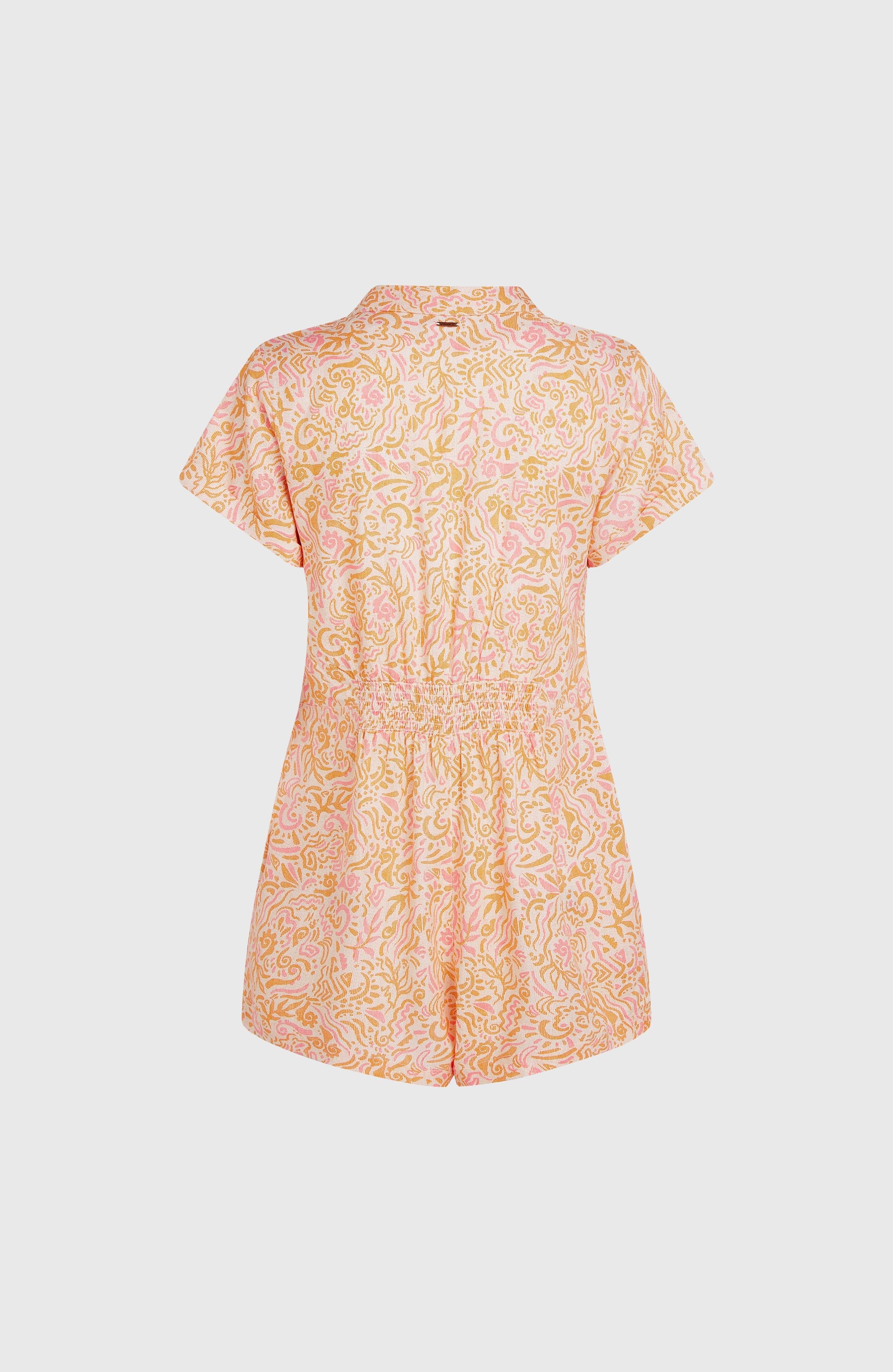Women of the Wave Romper Women - White Abstract Wave