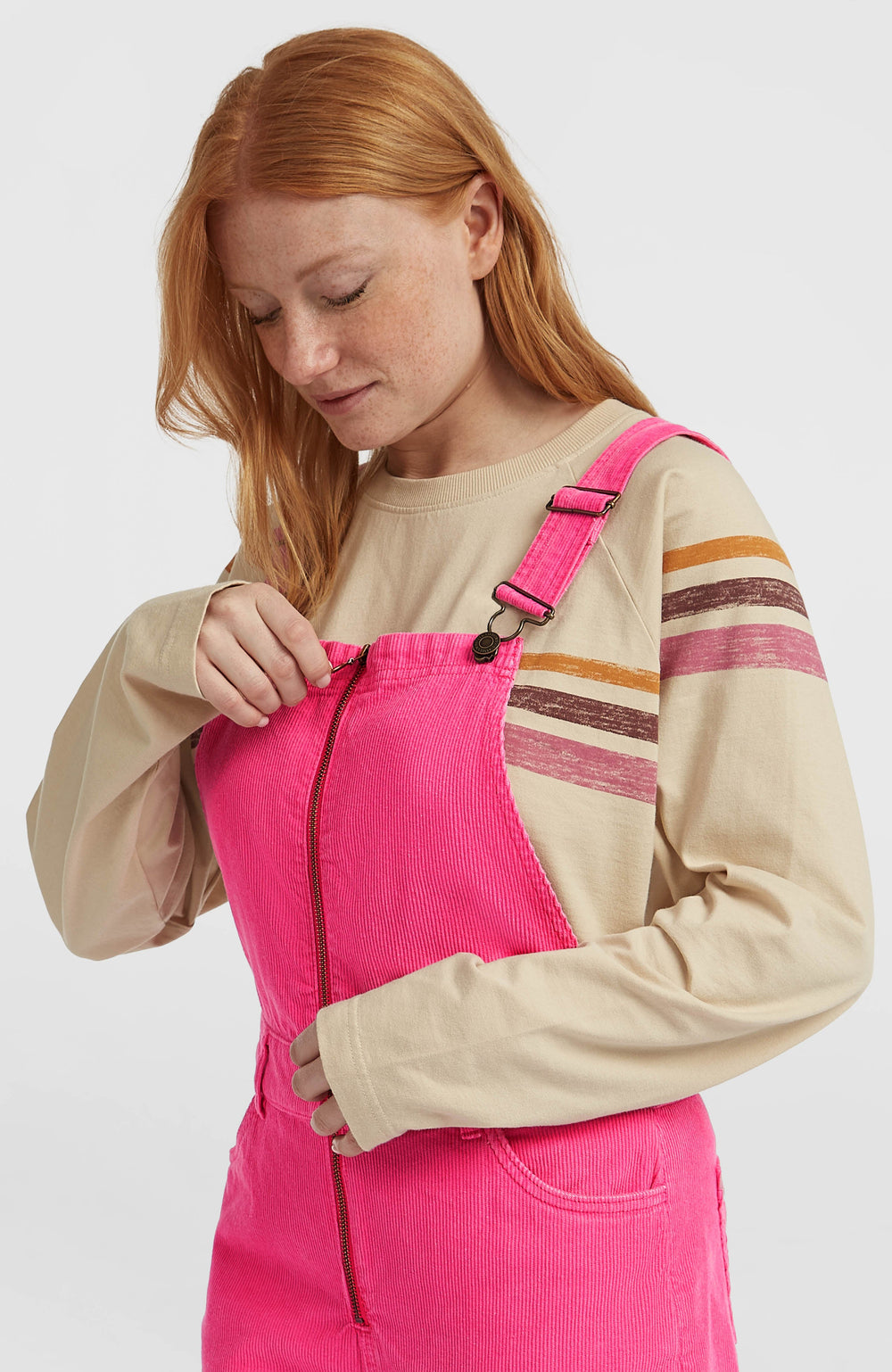 O'Riginals Cord Dungarees Women - Carmine Rose